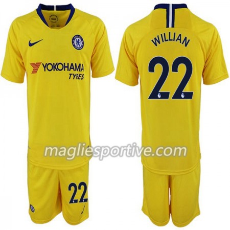 Completo Calcio Chelsea Willian 22 Bambino Divisa Trasferta 2018/2019
